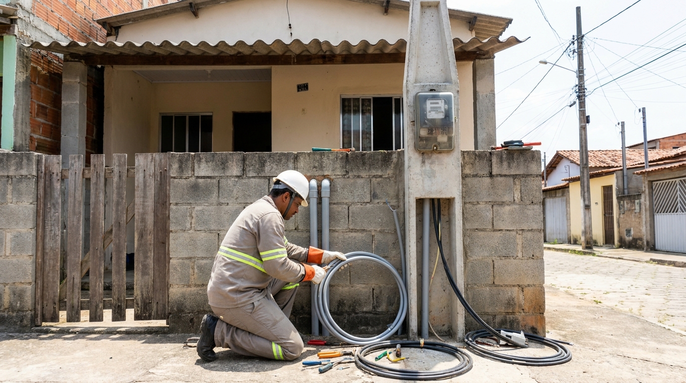 Instalação de Poste Padrão em Londrina‑PR